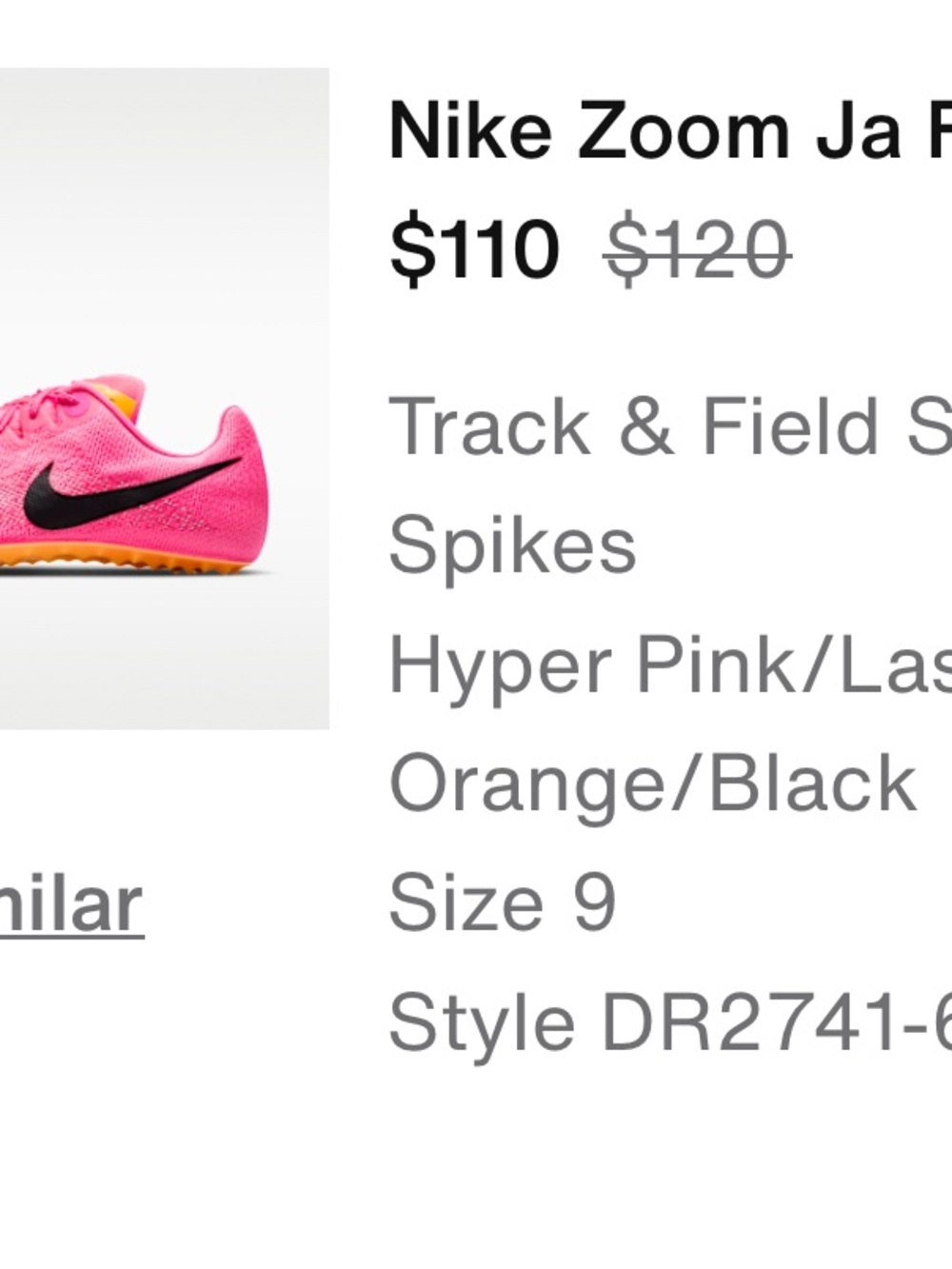 Nike Sprinting Spikes - Picture 8 of 8